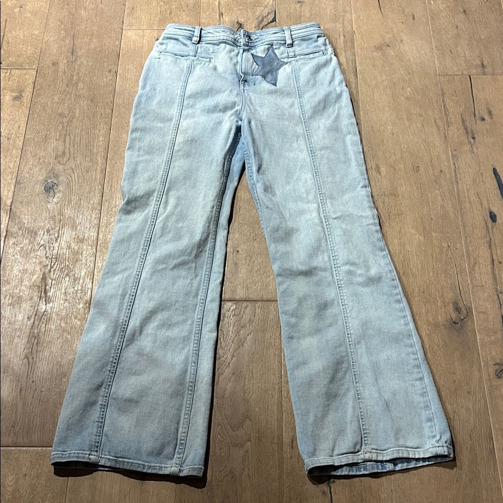 We The Free Light Blue Wide Leg Jeans